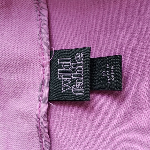 Wild Fable Light Purple Notched Front Seamed Stretch Denim Mini Skirt Size 18 - Picture 6 of 11